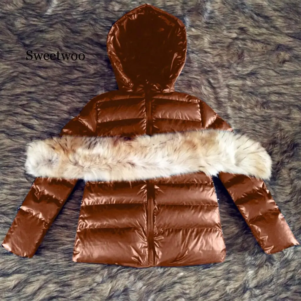 Women Outwear Jacket Winter Warm Coats Fur Collar Hooded Jacket Tops With Belt Fashion Soft Parka