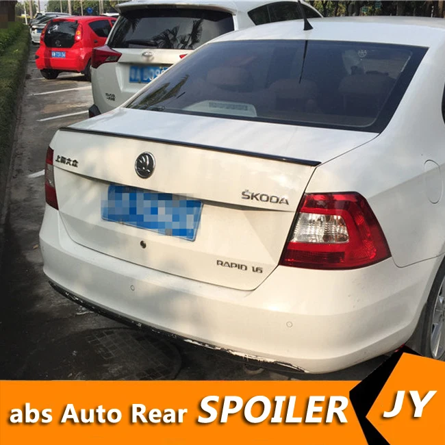 Для Skoda Octavia спойлер 2015 2016 высокого качества ABS Материал заднее крыло автомобиля