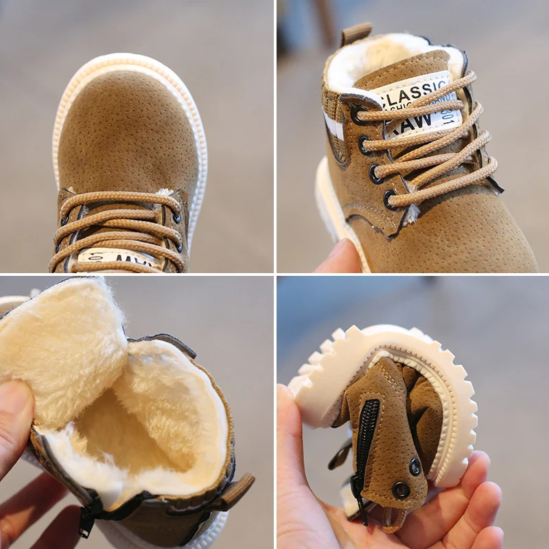 

Winter Boots for Kids Plush Sneakers Baby Toddler Boots Boys Girls Children Breathable Sport Shoes Casual