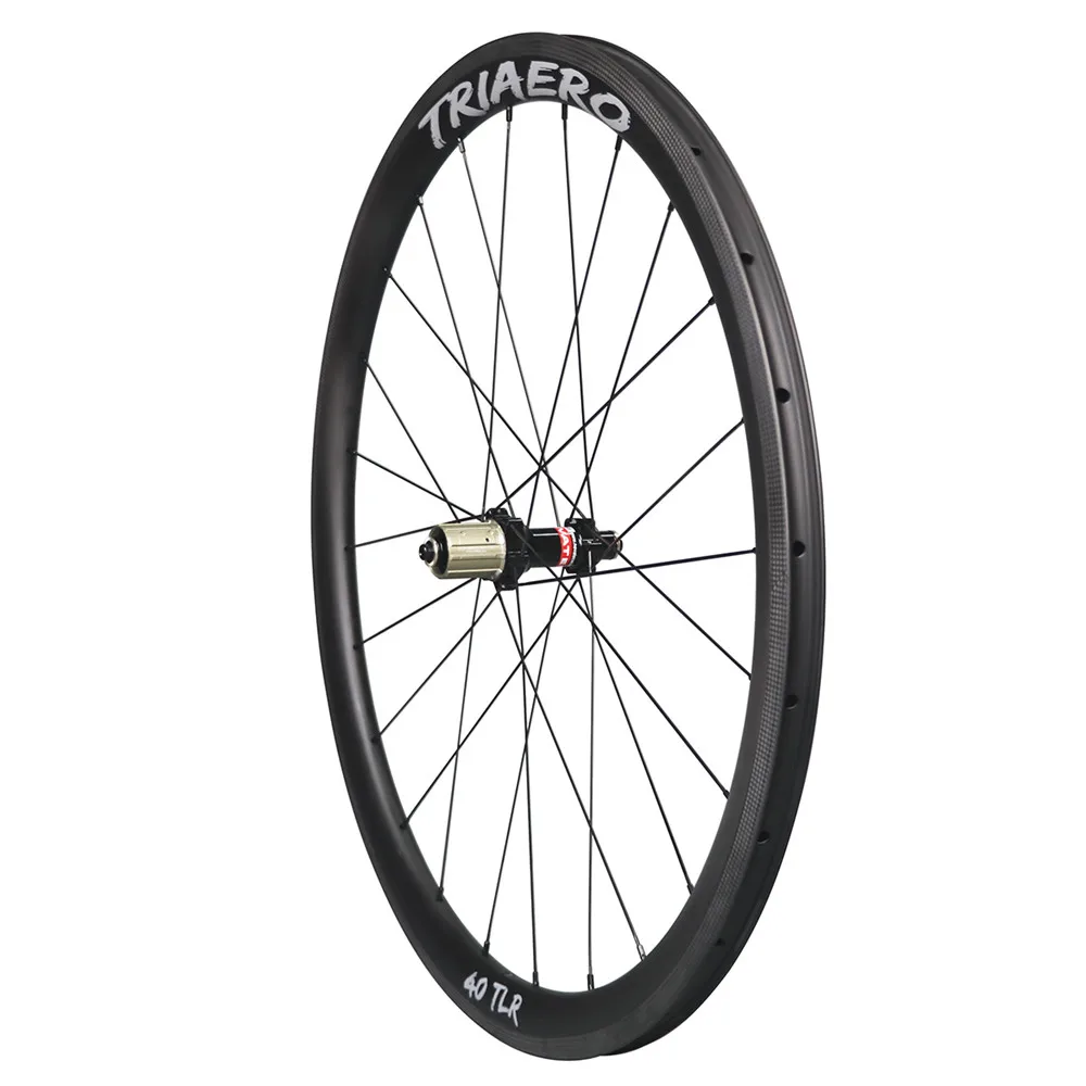 Bestellen Carbon Rennrad Räder Tiefe 40mm Klammer Tubeless Ready Fahrrad CX Laufradsatz Breite 25mm Für Racing