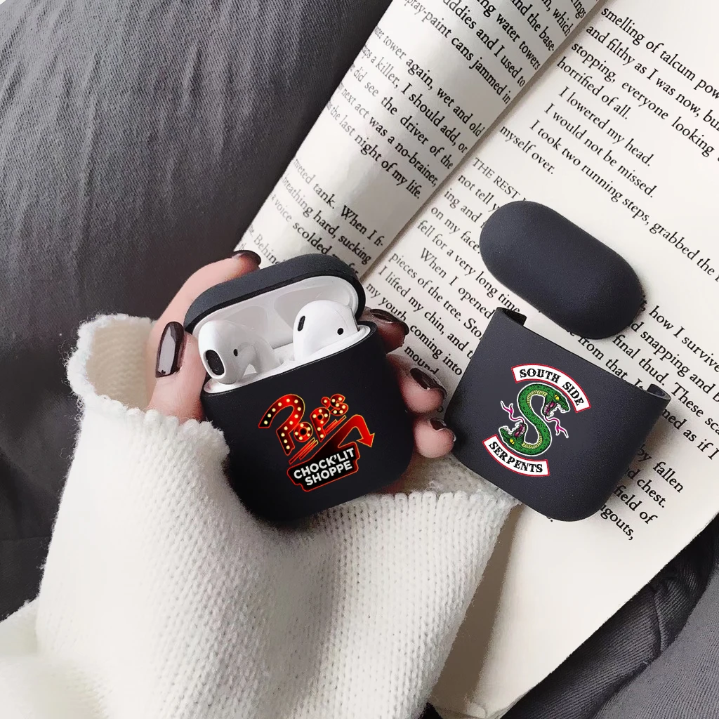 Чехол для наушников Riverdale south side serpents защитный чехол Airpods черный мягкий 1 2 сумки