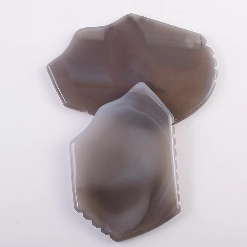 Agate Sawtooth Gua Sha Scraper Natural Stone Guasha Massage Board For Facial Skin Lifting Anti Wrinkle Cellulite Beauty Tools |