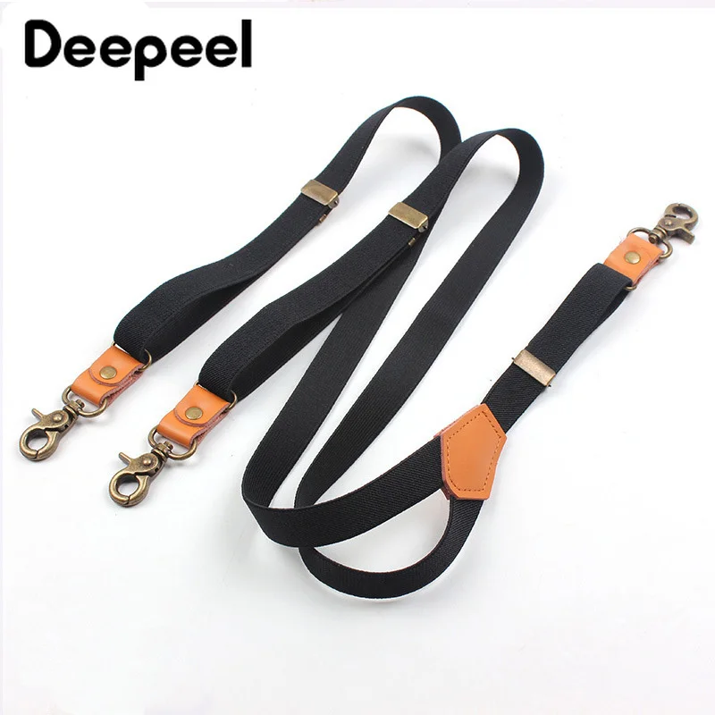 Deepeel 1 шт. 2*110 см Костюмные брюки плечевым ремнем 3 зажимы Sanp подтяжки без застежек