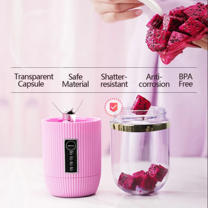 Портативный Блендер с USB зарядкой 4000 мАч 6 лезвий|Блендеры| |