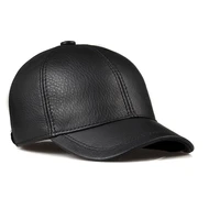 spring genuine leather baseball sport cap hat womens mens winter warm brand new cow skin leather newsboy caps hats 5 colors