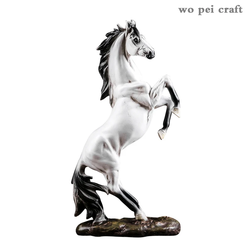 

Chinese Feng Shui Horse Furnishings Creative Resin Animal Modern Home Accessories Desk Decorative Ornaments Crafts Figurines