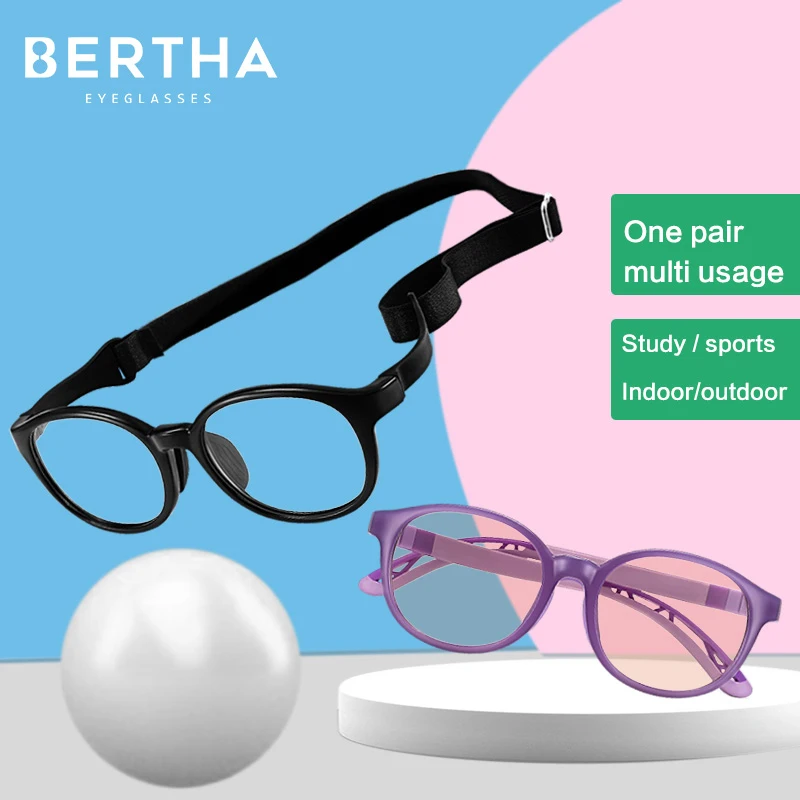 Детские очки по рецепту BERTHA компьютерные с защитой от сисветильник