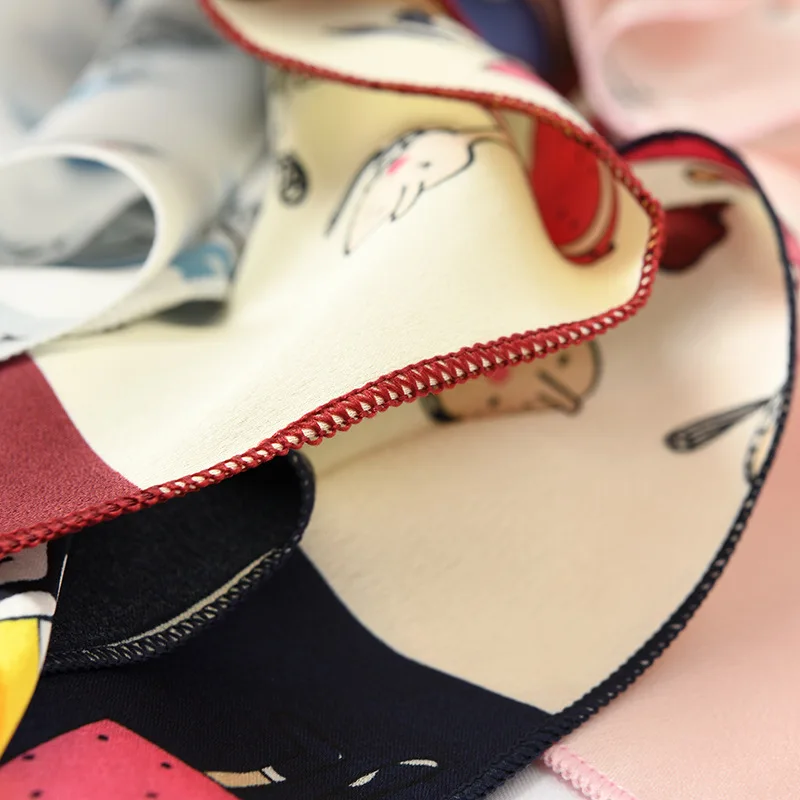 Лидер продаж 50x50 см Модный женский шарф хлопковое маленькое квадратное полотенце