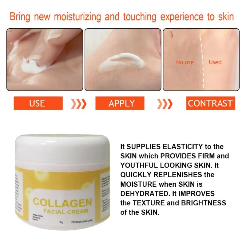 

Facial Cream 30g Anti Wrinkle Aging Dry Skin Hydrating Collagen Power Facial Lifting Firming Serum Day Night Use Cosmetics