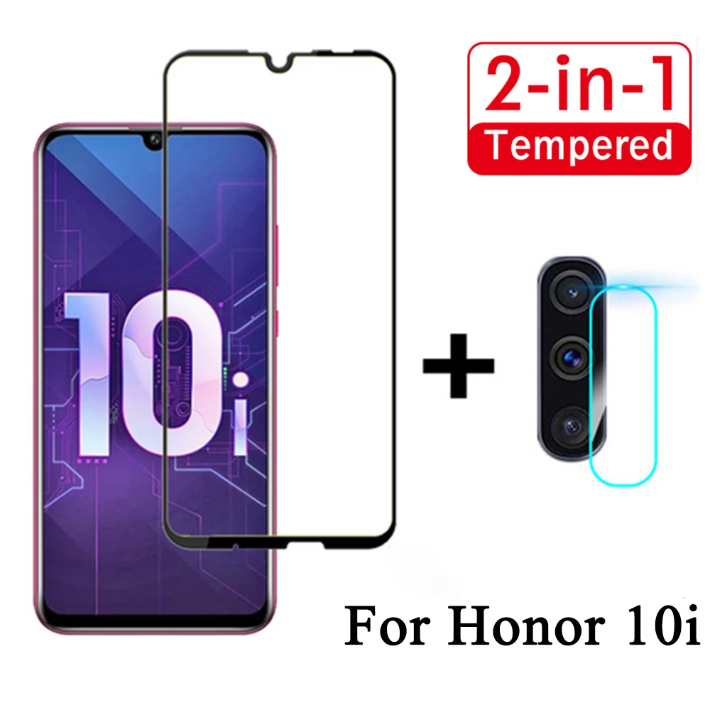 2 в 1 Защитное стекло для Huawei Honor 10i защита экрана камеры на Honer Honoe HRY LX1T закаленное 6