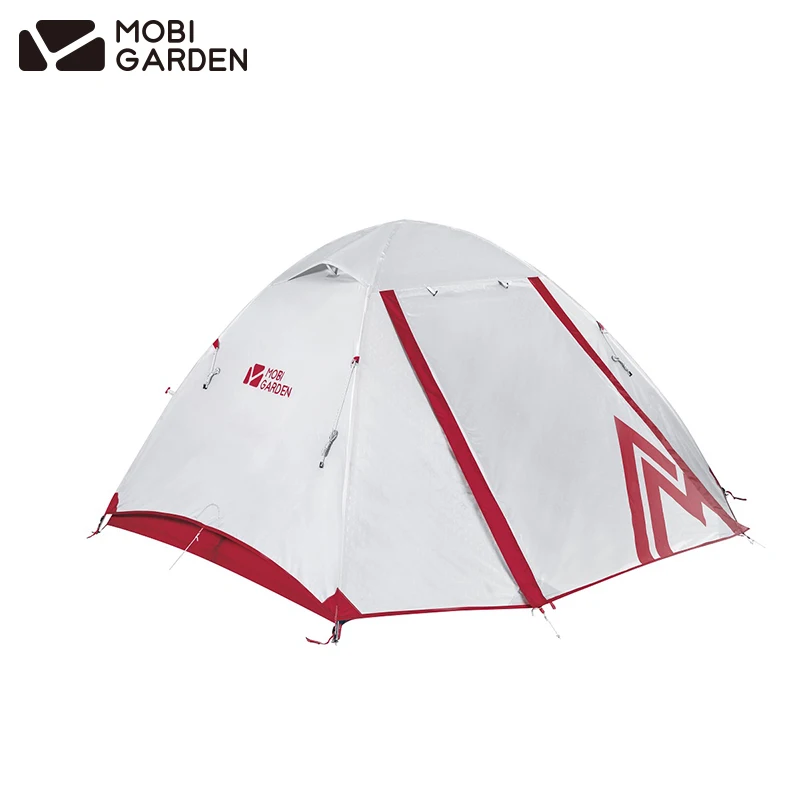 Billig Zelt Outdoor Camping Mobigarden Kalten Berg CM2/3 Natur Wandern Doppel Schicht 210T Polyester PU2000Mm 2Person Aluminium Pol