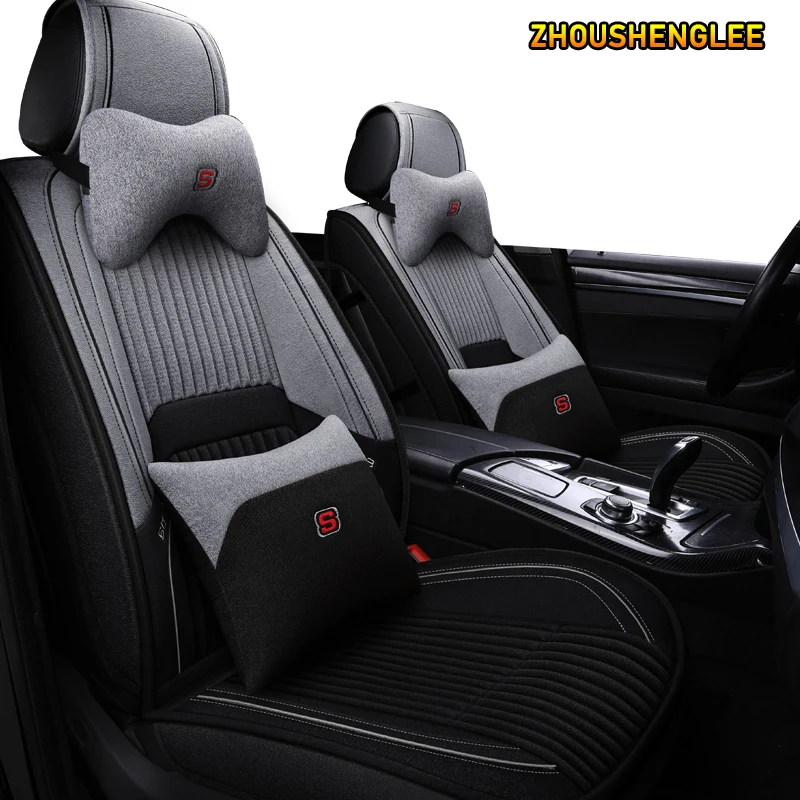 

ZHOUSHENGLEE flax car seat covers for chevrolet epica lacetti lanos malibu xl niva optra orlando Automobiles Seat cars