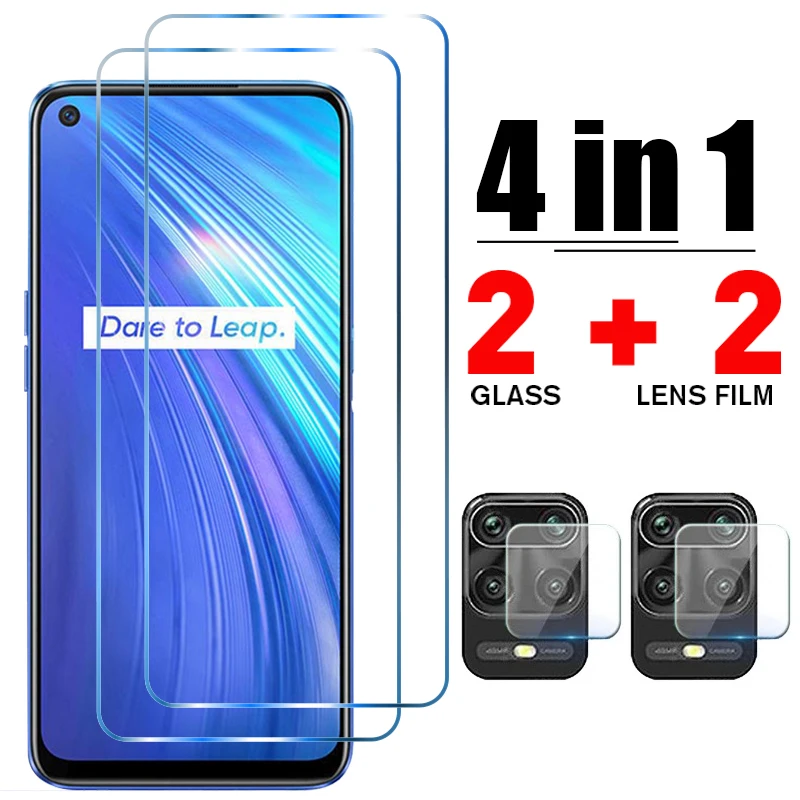 

4in1 Tempered Glass for Realme GT Neo Narzo 30 5G 30A Q3 Pro Camera Len Screen Protector for Realme 8 Pro 7 C21 C25 C3 C11 Glass