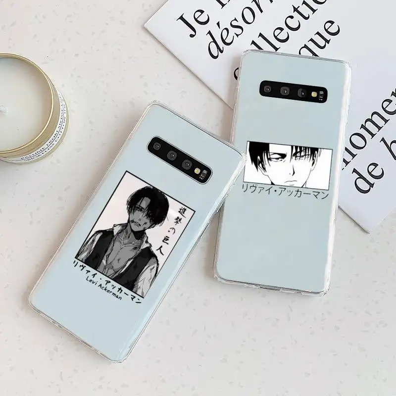 

Attack on Titan anime Phone Case Transparent For Samsung Galaxy A S 7 8 11 21 50 30 81 51 90 5G 20 E Ultra M60S