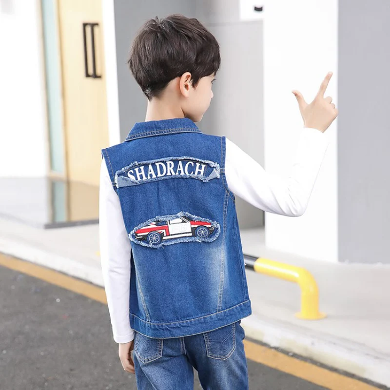 

DX07038 Back Car Denim Vest