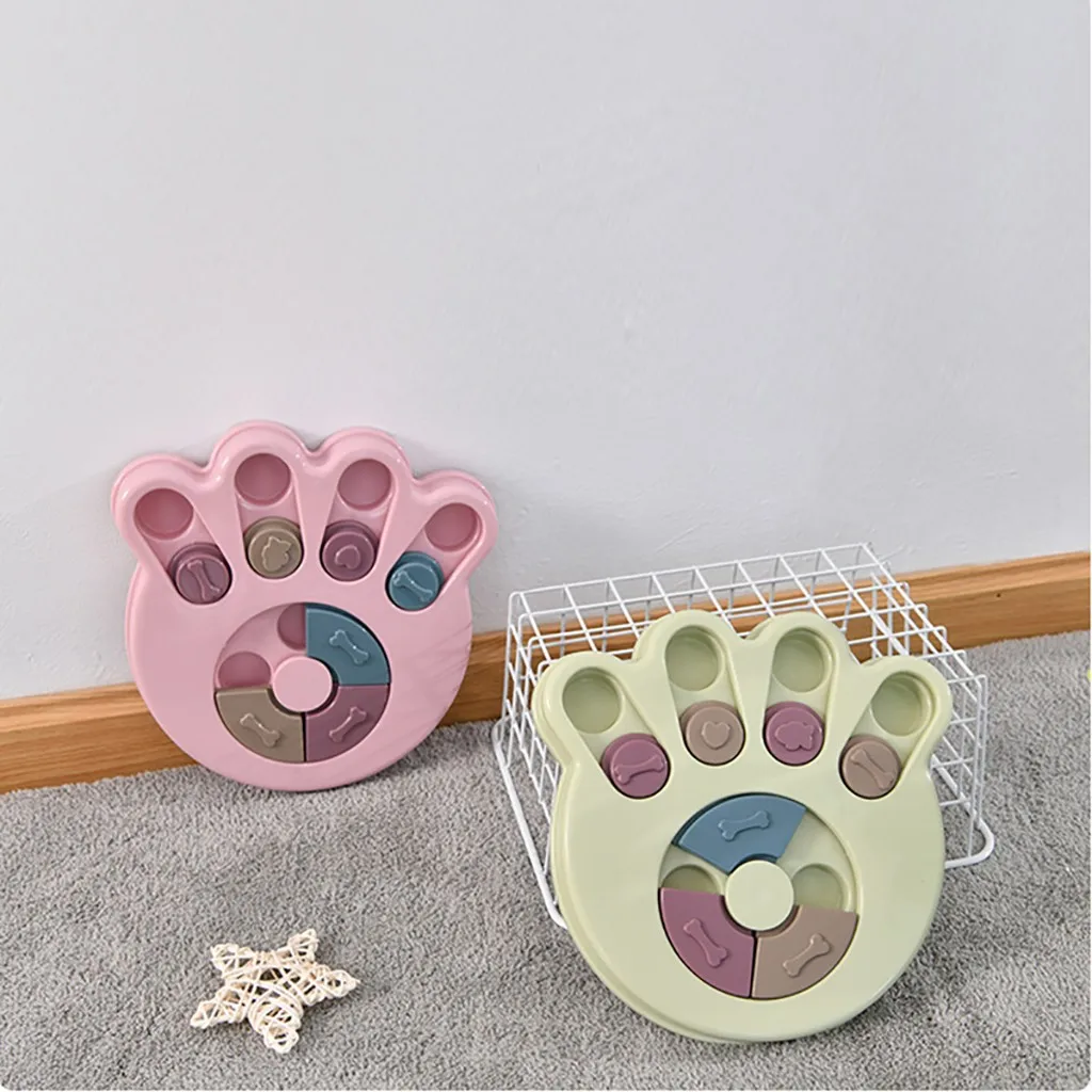 1 Pcs Dogs Puzzle Toys Bones Paw Prints Wooden Fun Feeding Multi-functional Interactive Dog For Cats Pet Educational Jan 10 | Дом и сад