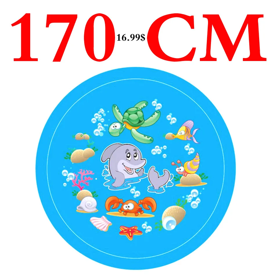 Детский игровой коврик 170 см детский водный для плавания Пляжная надувная