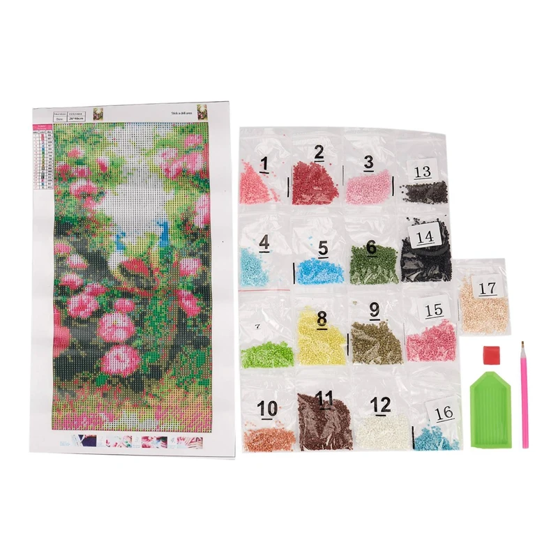 Promotion! Diy Diamond Embroidery Peacock Picture Home Decor Full Kit Round Rhinestone Animal Painting Cross Stich | Дом и сад