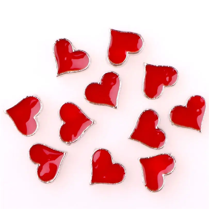 20 шт./лот Love Foot Rose Heart Плавающие Подвески для изготовления медальона подарок на