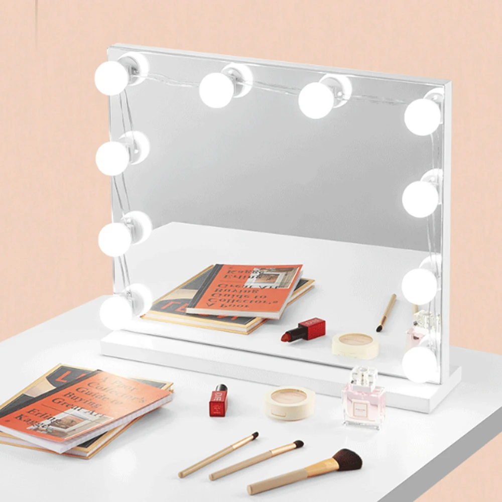 

USB LED 12V Makeup Lamp Wall Light Beauty 10 Bulbs Kit For Dressing Table Stepless Dimmable Hollywood Vanity Mirror Light