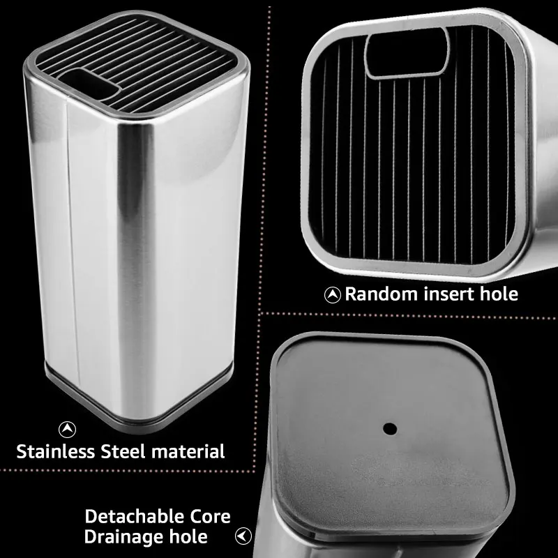 

Knife Stand Holder For Kitchen Knife Stainless Steel Cooking Knife Holder Stand Block High End Kitchen Accessories