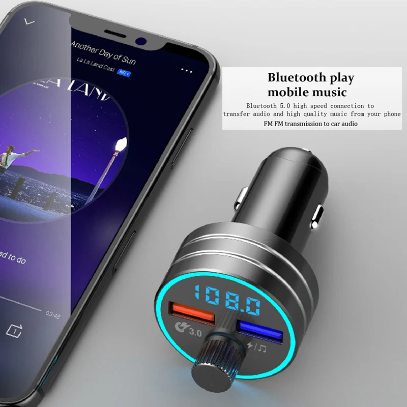 Автомобильный FM передатчик CDEN музыкальный mp3 плеер с U диском Bluetooth 5 0 приемник USB