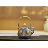silver pot 999 sterling silver handmade tea set japanese retro teapot kettle home tea ceremony kungfu tea set 180ml