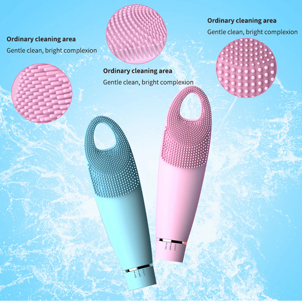 Mini Cleaner Deep Pore CleaningElectric Facial Cleansing Brush Silicone Sonic Vibration Skin Eye Massager Face Care Tools | Красота и