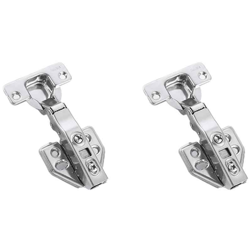 

4pcs/set Stainless Steel Cabinet Door Hinge Anti-collision Doorstop Wardrobe Silent Hydraulic Hinges Furniture Accessory