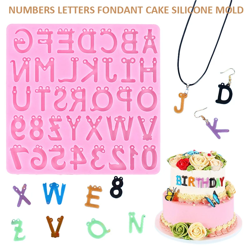 Новый Прочный цифры буквы Fondant (сахарная) торт силиконовая форма для выпечки
