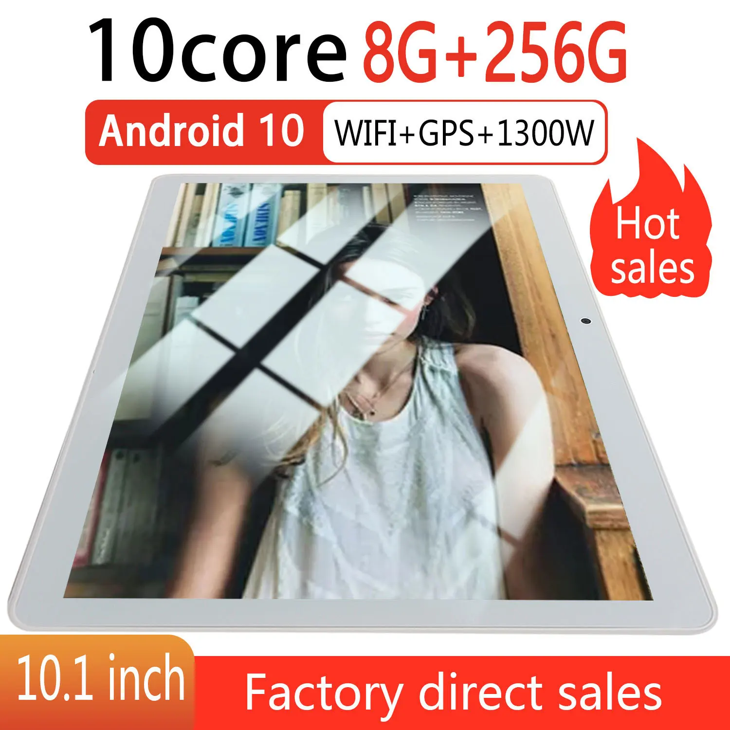 

10-дюймовый планшет с четырёхъядерным процессором, ОЗУ 12 Гб, ПЗУ 10,0 ГБ, Android 1960, 1080x512