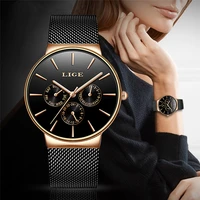 2022 watches women super slim mesh stainless steel lige top brand luxury casual quartz clock ladies wristwatch relogio feminino