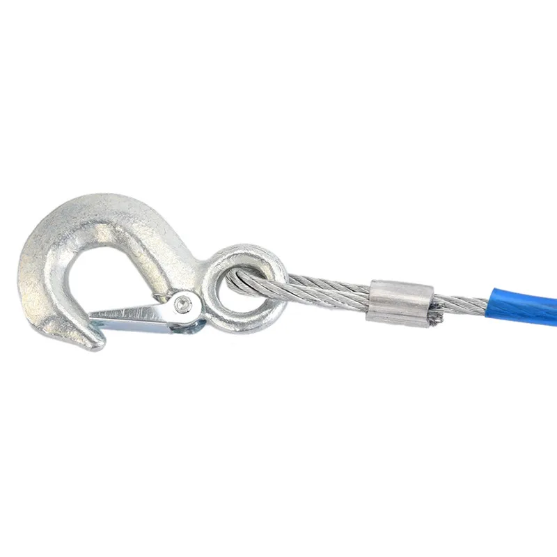 

Heavy Duty Tow Ropes 4M 5 Tons Wire Cable High Strength Hook Steel Wire Trailer Car Emergency Towing Rope