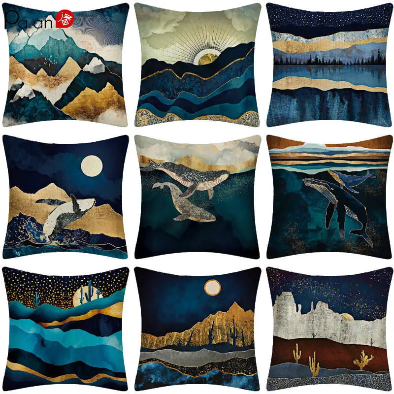 

Nordic Мрамор Стиль льняная наволочка 45*45 см простой современный диван наволочки для диванных подушек Чехлы бытовой подушки с цифровым принто...