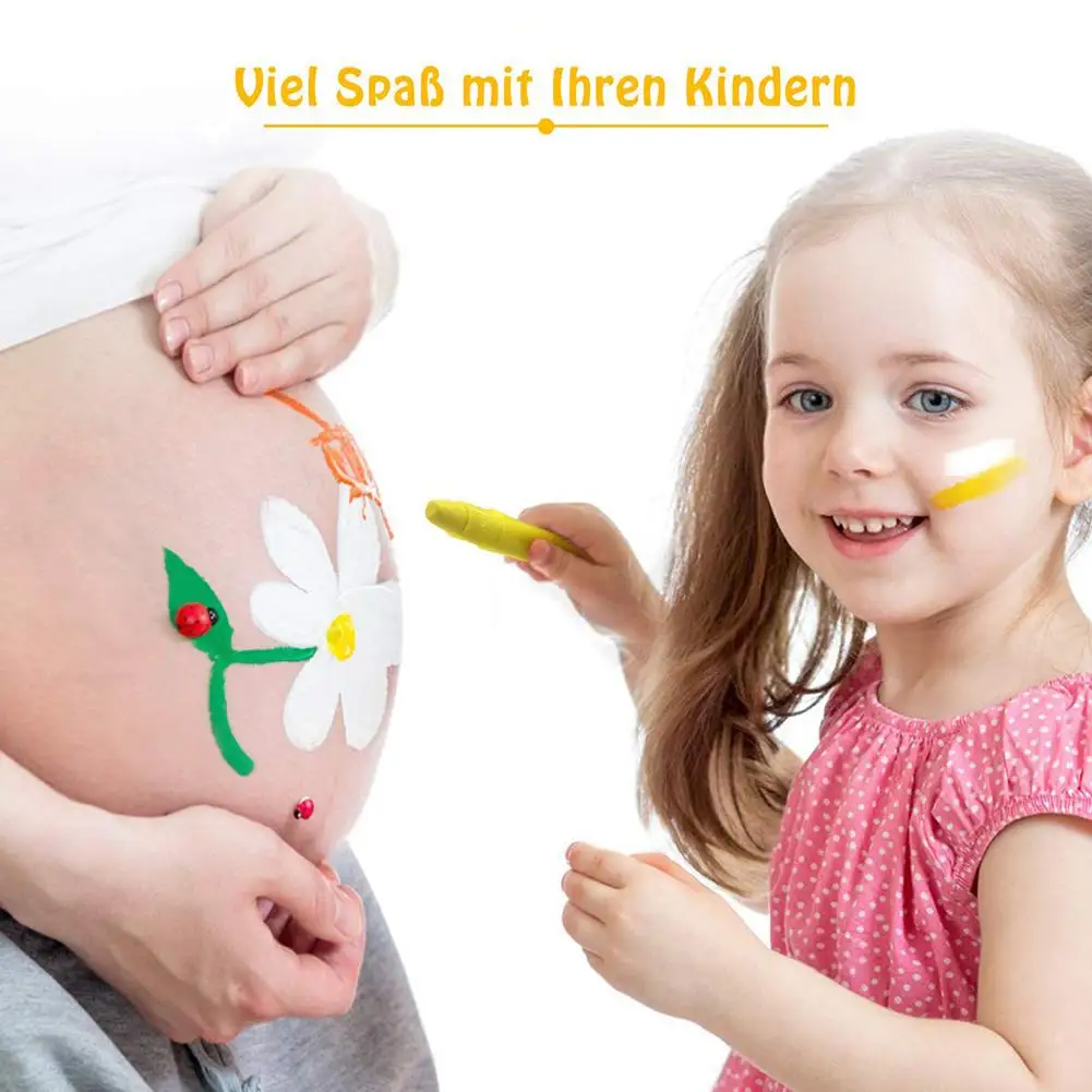 Детское лицо пастельный мелок набор краски клоун вечерние цветные 12 карандаши