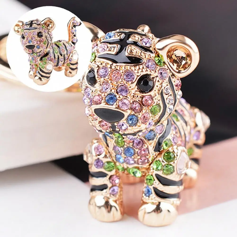 

Sturdy Key Chain 3 Colors Key Ring Lightweight Perfect Gifts Rhinestone Delicate Animal Keychain