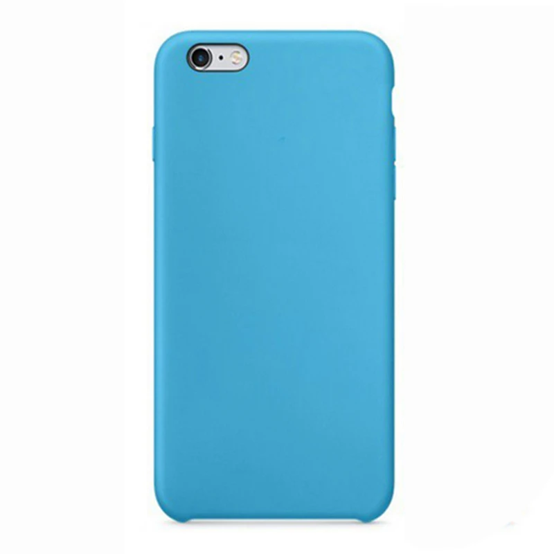 SKY Blue Официальный силиконовый чехол для iPhone 7 8 Plus, задняя крышка с логотипом для Apple iPhone 11 Pro XR X XS MAX 6 6S PLUS, чехол - Цвет: SKY Blue