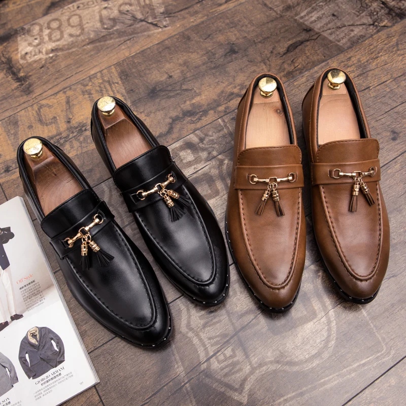 OZERSK/Новое поступление Лидер продаж Мужские туфли из искусственной кожи высокого