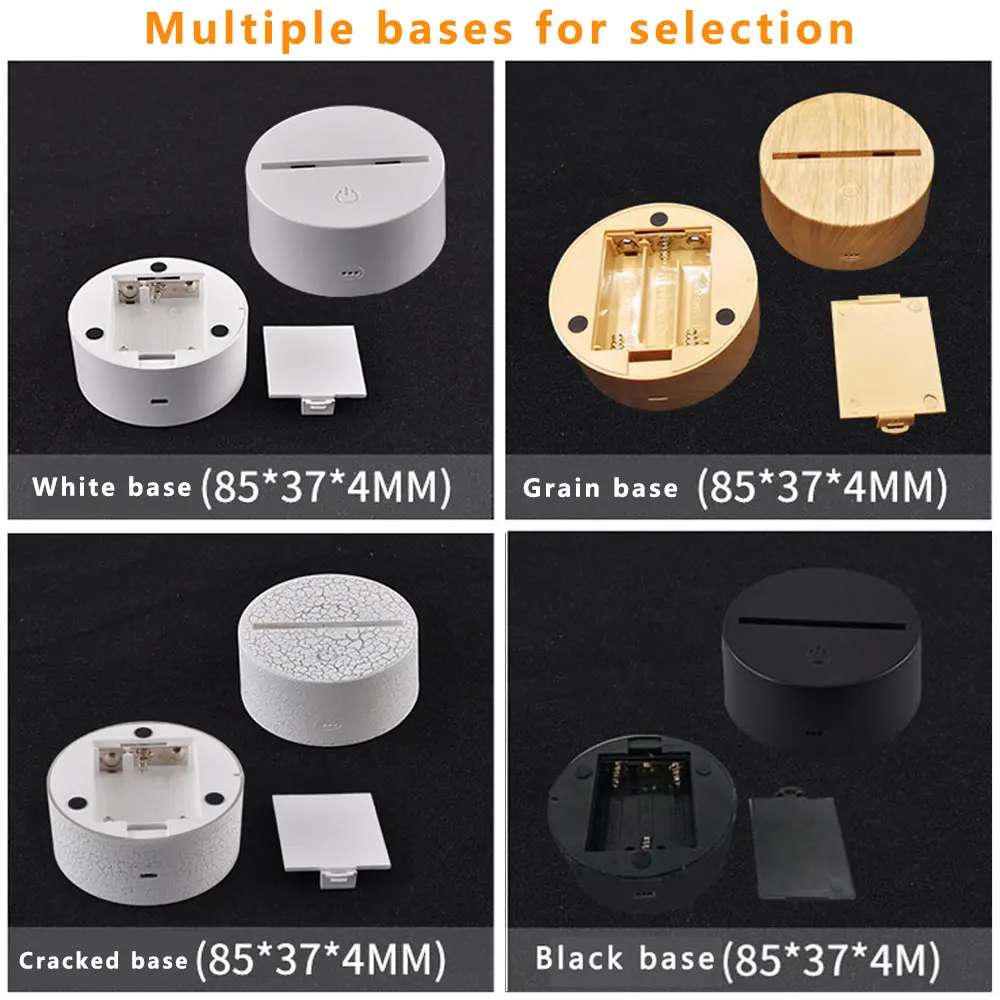 3D Night Light Led Seven Color Remote Control Bedside Lamp Creative Gift Small Table | Lights