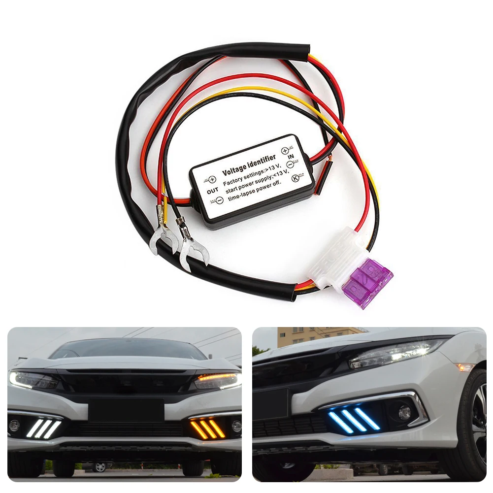 

Car LED Daytime Running Light Automatic on/off Controller Module DRL Relay TDO