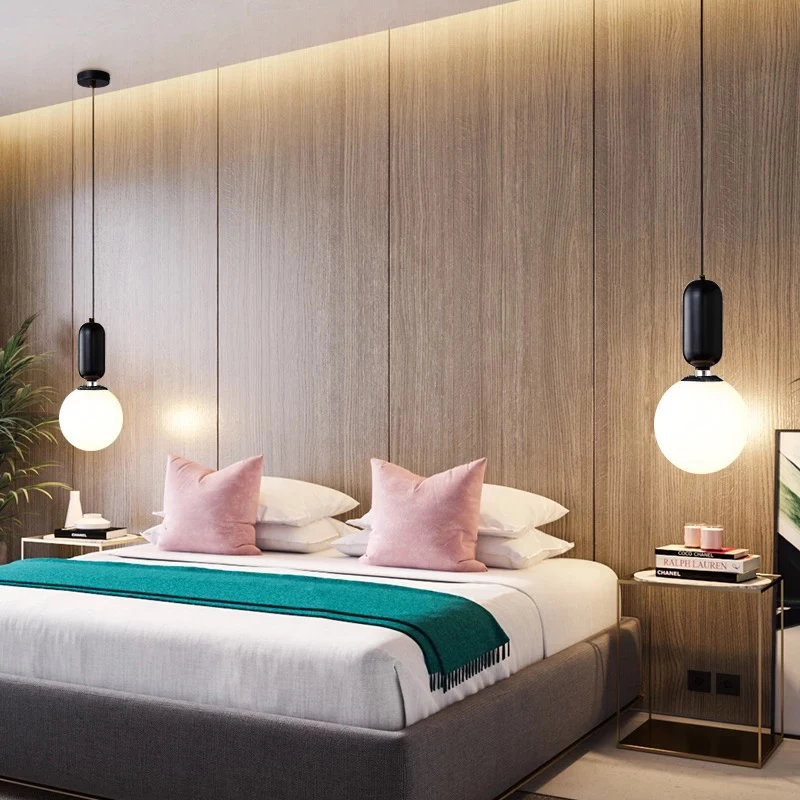 Современсветодиодный ная Подвесная лампа в форме стеклянного шара декоративный