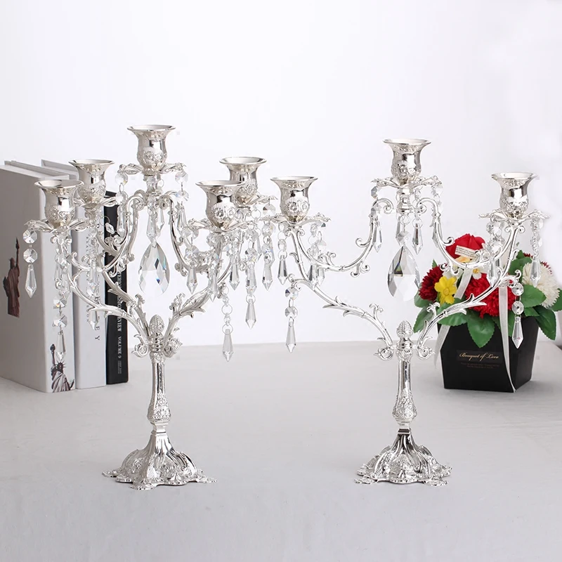 

Silver iron metal candle holder candle stand candlestick for home candle holders home decoration wedding decoration ZT105