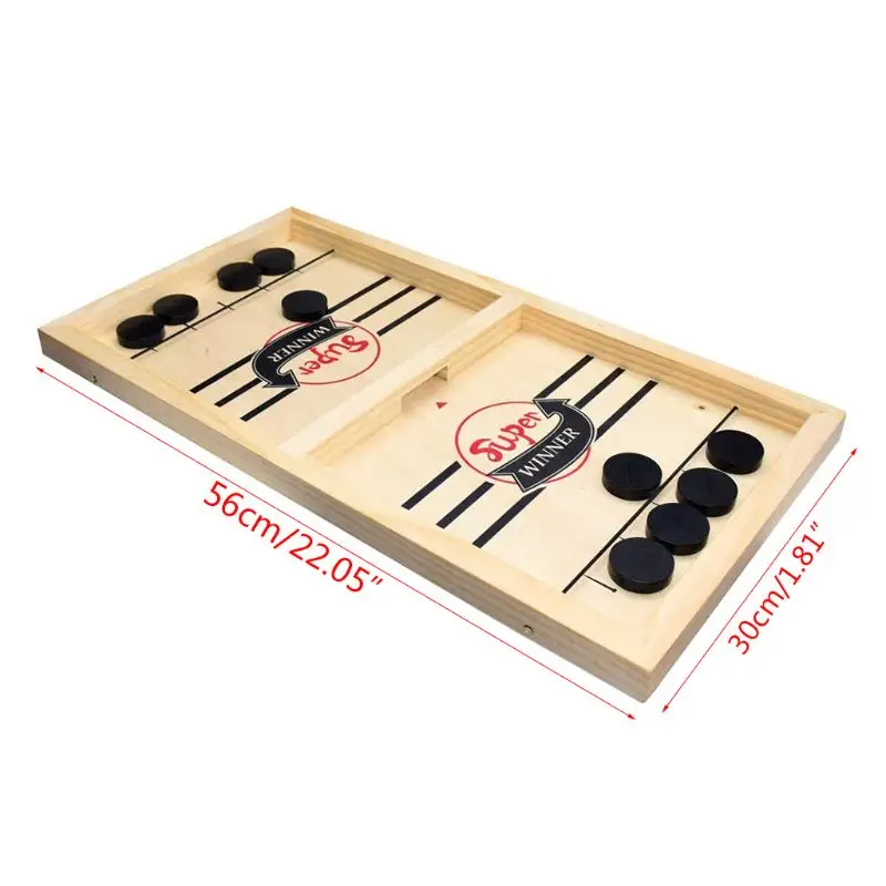 

Head-to-Head Wooden Desktop Hockey Table Game for Kids and Adults, Portable Hockey Game Set for Family Party Birthday Gift