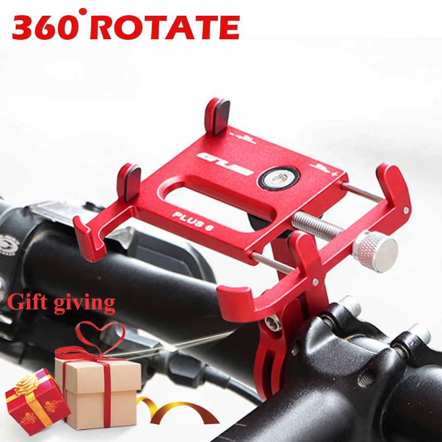 

RYWER Aluminum 360 Rotating MTB Bicycle Holder Motorcycle Moto Support GPS Mount for Bike Handlebar Mobile Phone Stents GUB