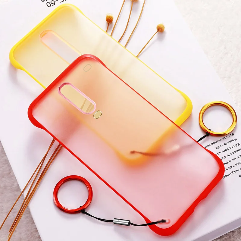 Для Redmi K20 Pro Note 7 Чехол Бескаркасный прозрачный палец кольцо противоударный чехол