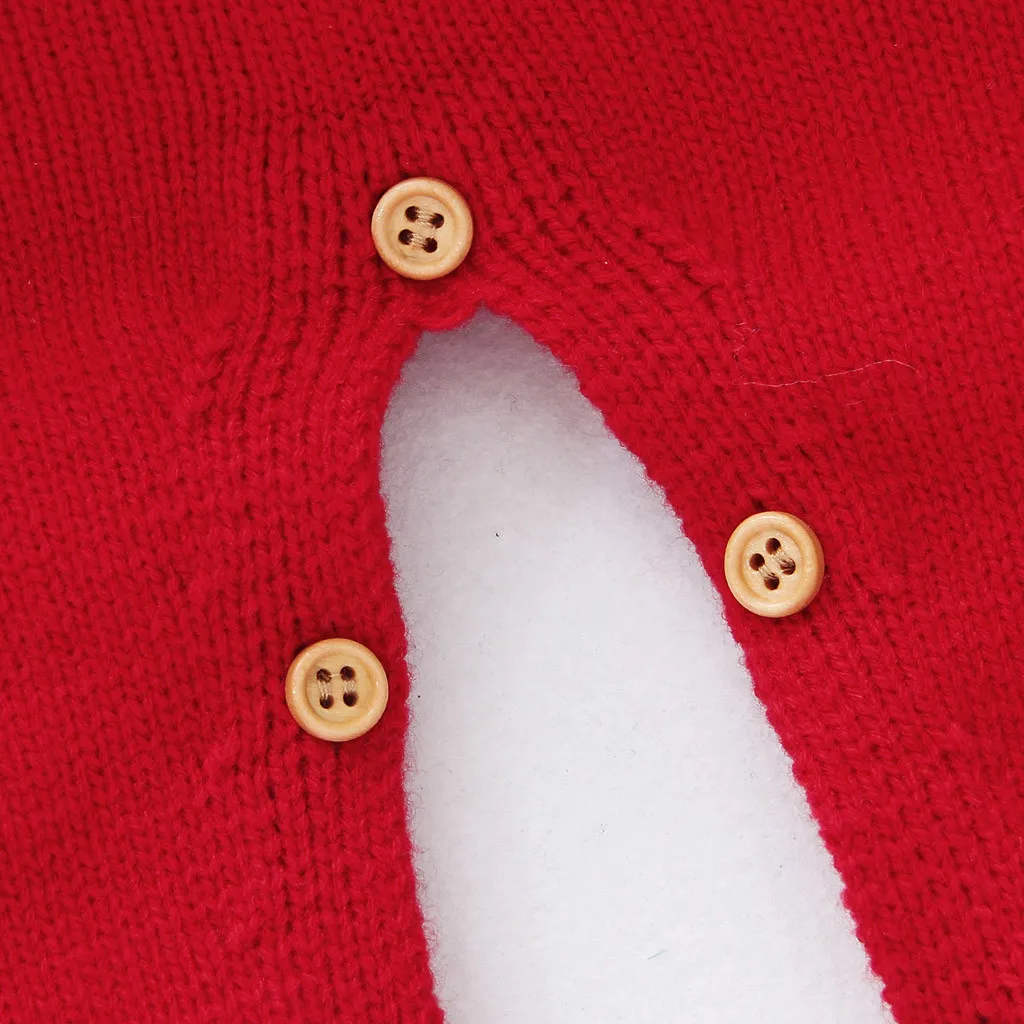 Christmas Newborn Infant Baby Santa Cartoon Plush Romper Xmas Knit Jumpsuit Warm Sweater Winter Clothes |