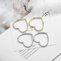 2021 new fashion heart earrings for women gold color large dangle earrings female wedding party all match jewelry wholesale