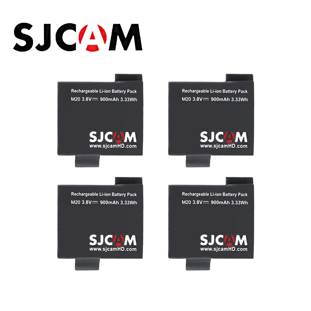 SJCAM бренд 3,8 в 900 мАч литий-ионный аккумулятор черный для SJCAM M20 батареи и USB двойное зарядное устройство аксессуары для спортивной камеры