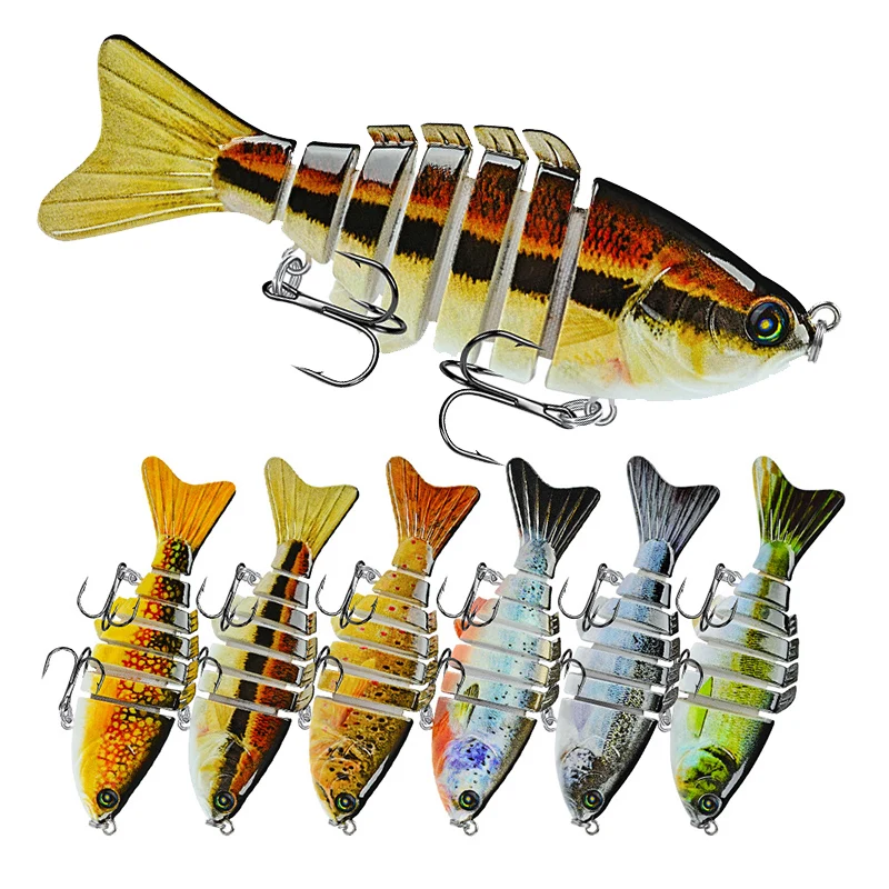 

YUCONG 1PC Wobbler Swimbait 12g-10cm Crankbait Fishing Lure 7 Segments Mini Crankbait S-Swimming Jointed Hard Bait Pesca Isca