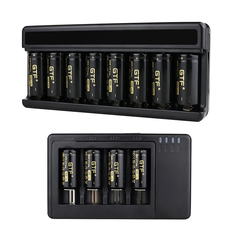 

GTF 16340 700mAh 100% capacity battery CR123A Li-ion Rechargeable Batteries 3.7V 16340 USB charger